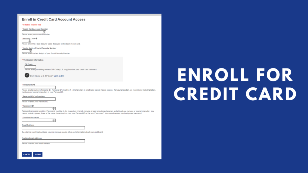 enroll new credit card