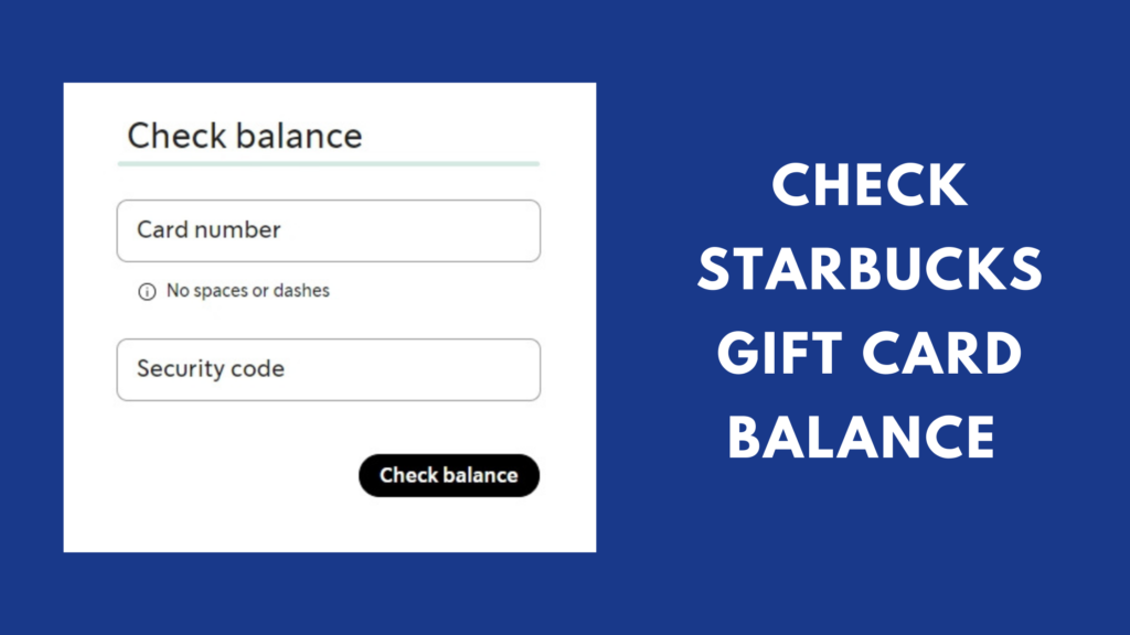 check starbucks gift card balance online