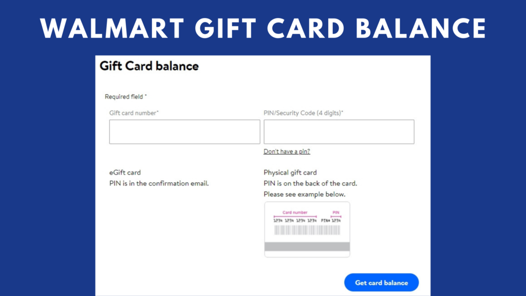 check walmart gift card balance